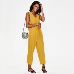 Mustard jumpsuit, linen blend, Boden